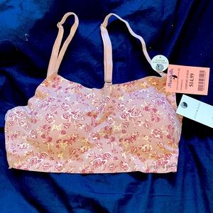 NWT Pink Floral Lucky Brand Padded Bralette.